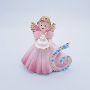 JOSEF ORIGINALS Vintage Ceramic 6th Birthday Girl Angel Figurine